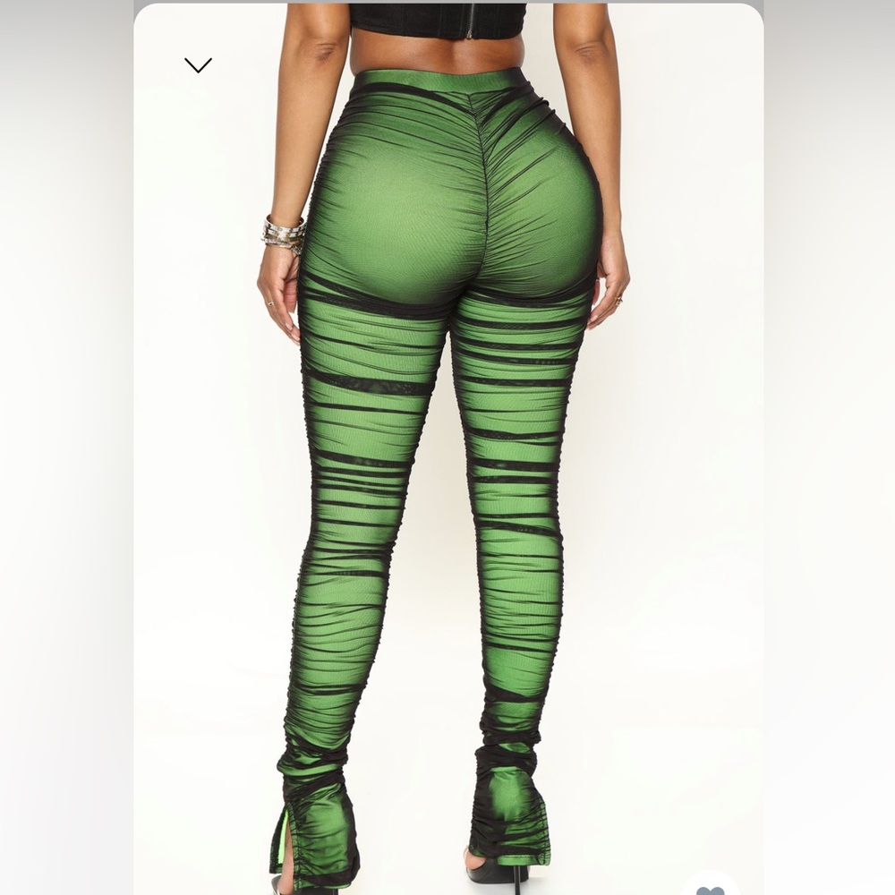 Fashion Nova Ruched Mesh Leggings